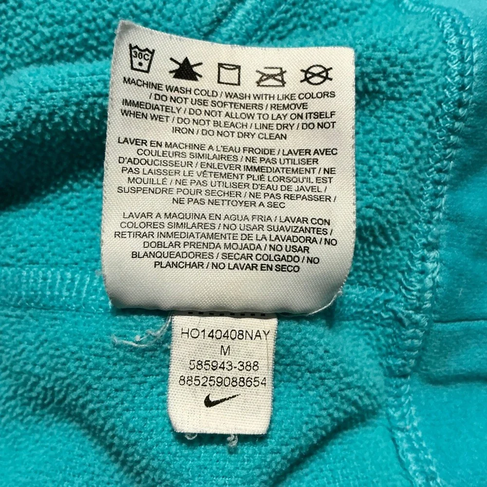 Nike Therma-FIT Men's Medium‎ Teal Crewneck Sweatshirt Pullover Pocket Athletic